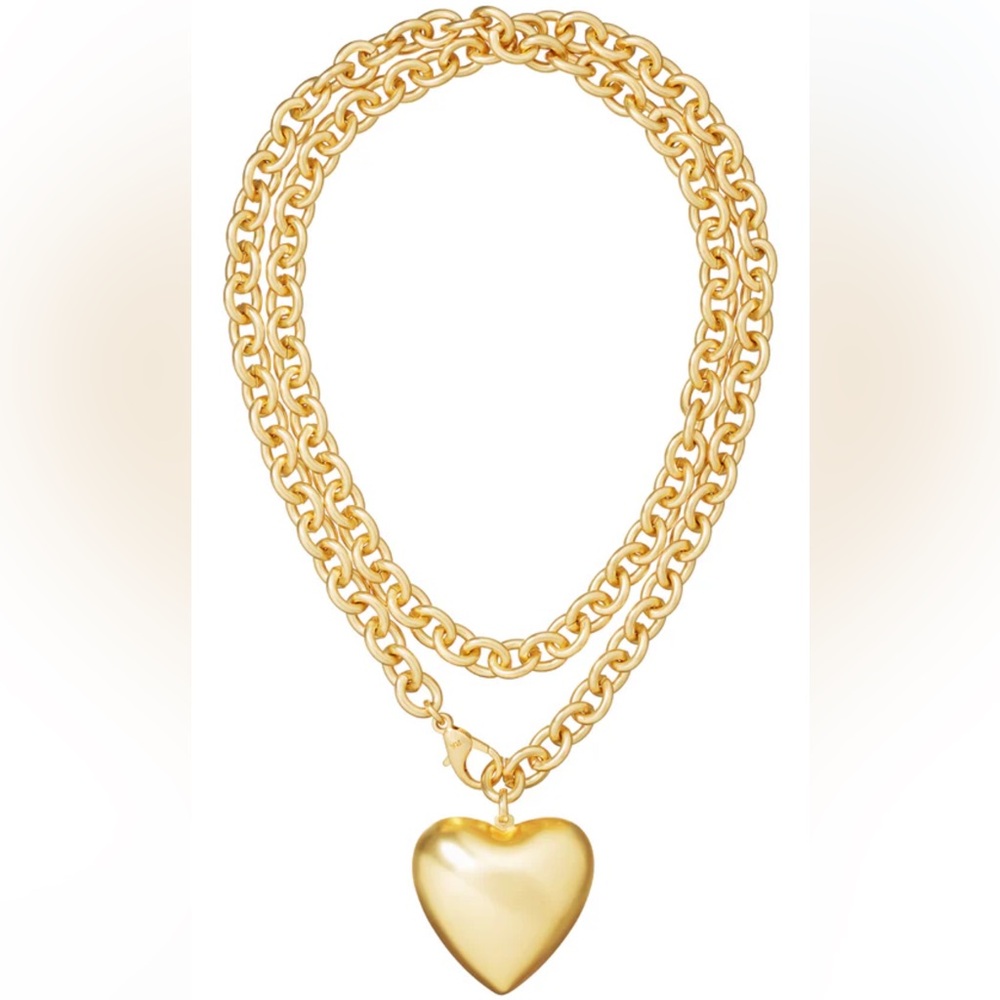 Roxanne Addoulin: The Puffy Heart Necklace in Gold (NWT)